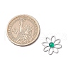 201 Stainless Steel Pave Gemstone Flower Cabochons PALLOY-JF03492-2