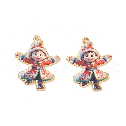 Christmas Alloy Enamel Pendants ENAM-K069-44A-G-1