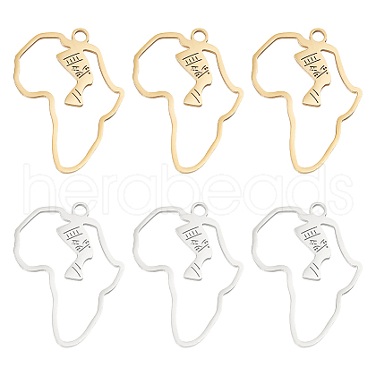 Unicraftale 12Pcs 2 Colors 201 Stainless Steel Pendants STAS-UN0046-89-1