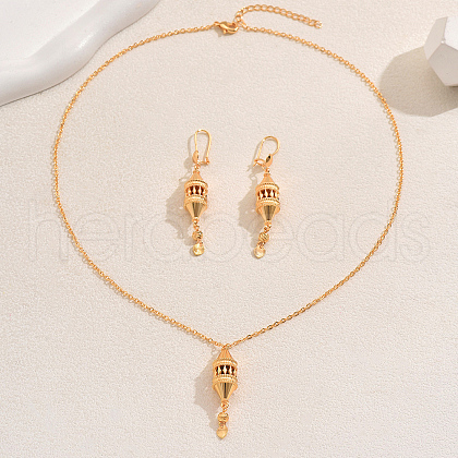 Geometric Vintage Brass Tassel Necklaces and Earrings Set for Women's Daily Parties NW3044-1