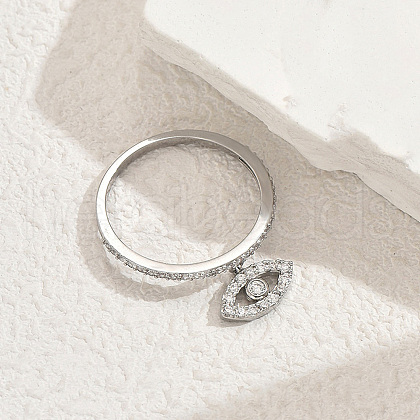 Brass Micro Pave Cubic Zirconia Finger Rings for Women NE7474-2-1