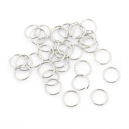 Tarnish Resistant 304 Stainless Steel Open Jump Rings X-STAS-J013-9x0.9mm-01-1