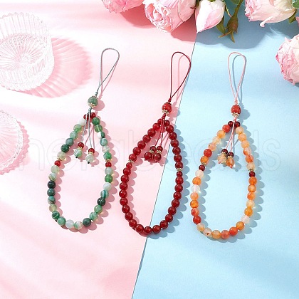 Gemstone Mobile Straps HJEW-JM03420-1
