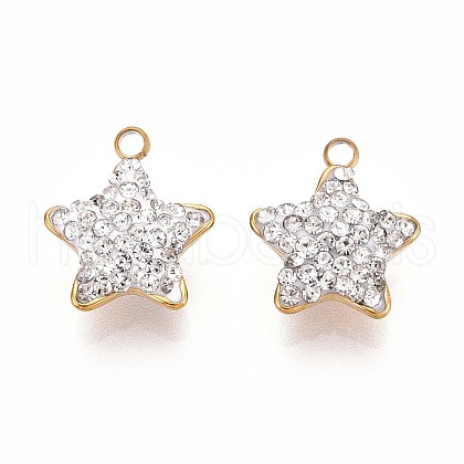 Ion Plating(IP) 201 Stainless Steel Charms STAS-N109-216A-G-1