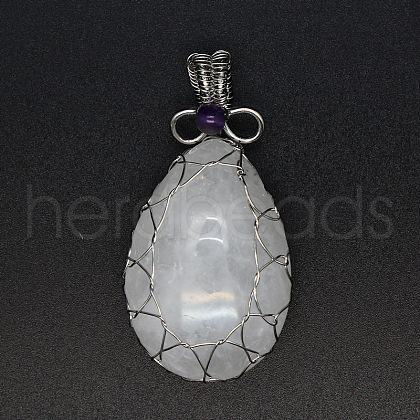 Natural Quartz Crystal Pendants PW-WG69173-02-1