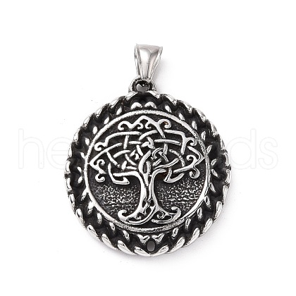 304 Stainless Steel Pendants STAS-J039-18AS-1