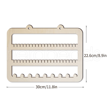 Rectangle Wood Wall Mounted Display Rack PW-WG43679-04-1