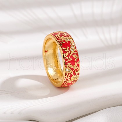Brass Micro Pave Cubic Zirconia Finger Rings FS-WGFDCA6-02-1
