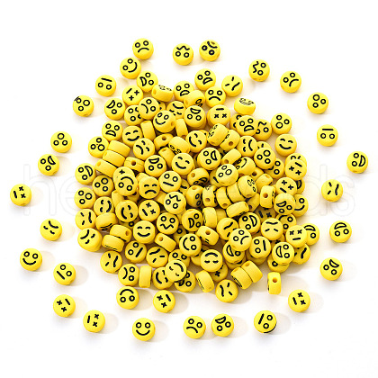 Opaque Acrylic Beads MACR-YW0001-22L-1