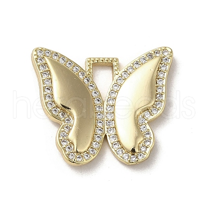 Brass Micro Pave Cubic Zirconia Pendants KK-E092-33G-04-1