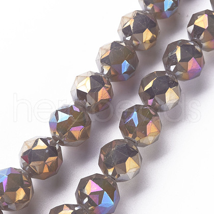 Electroplate Glass Beads Strands EGLA-T020-10-C03-1