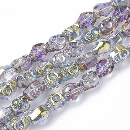 Electroplate Glass Beads Strands EGLA-T005-02A-1
