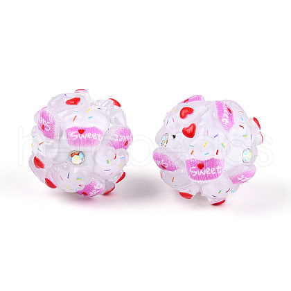 Round Resin Beads RESI-T059-02B-1