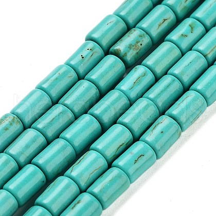 Synthetic Turquoise Beads Strands X-TURQ-G120-4x6mm-13-1