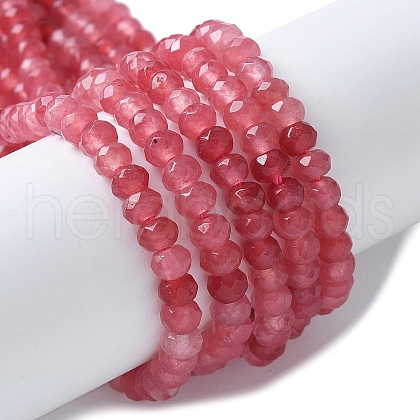 Dyed Natural Malaysia Jade Rondelle Beads Strands G-E316-2x4mm-62-1