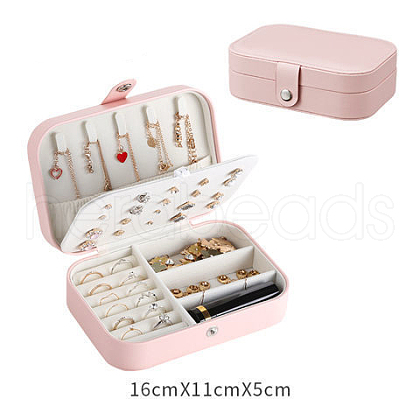 Imitation Leather Jewelry Storage Bag with Snap Fastener PW-WG85020-02-1