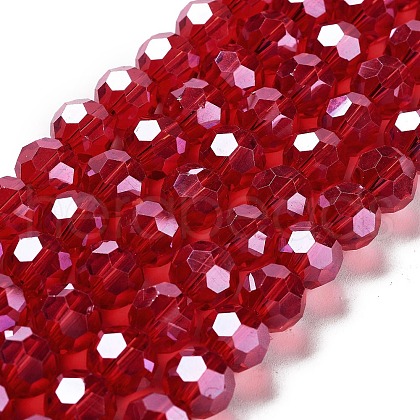 Electroplate Transparent Glass Beads Strands X-EGLA-A035-T10mm-A01-1