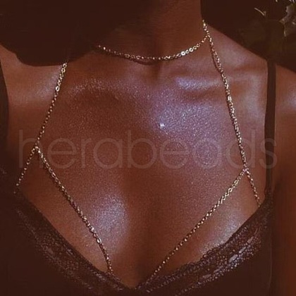 Alloy Crystal Rhinestone Bikini Sexy Body Chains for Beach Party FS-WG856A8-11-1