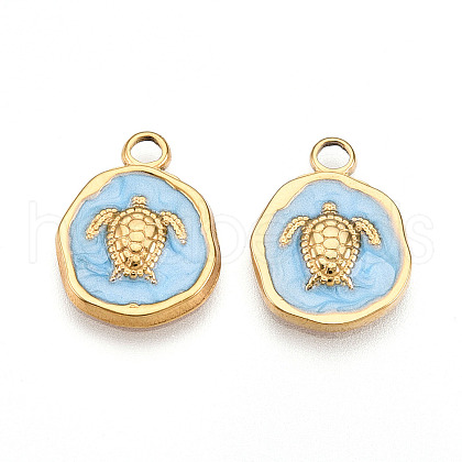 304 Stainless Steel Pendants STAS-N108-08B-G-1