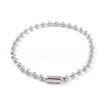 Non-Tarnish 304 Stainless Steel Ball Chain Necklaces for Women NJEW-G135-01B-P-1