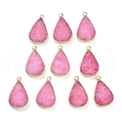 Natural White Jade Dyed Pendants G-Q006-05G-1