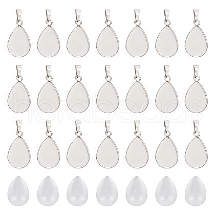 Unicraftale DIY Blank Teardrop Pendant Making Kit DIY-UN0005-52-1