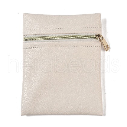 Imitation Leather Jewelry Storage Zipper Bags ABAG-G016-01C-02-1