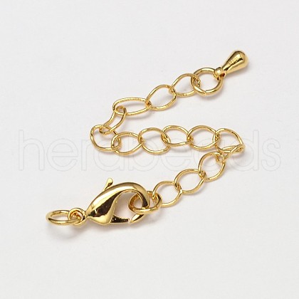 Rack Plating and Vacuum Plating Brass Chain Extender X-KK-I598-16G-RS-1