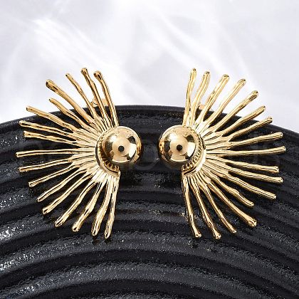 304 Stainless Steel Stud Earrings EJEW-Z098-07G-1
