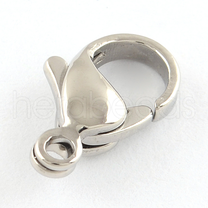 Tarnish Resistant Polished 316 Surgical Stainless Steel Lobster Claw Clasps STAS-R072-11-1