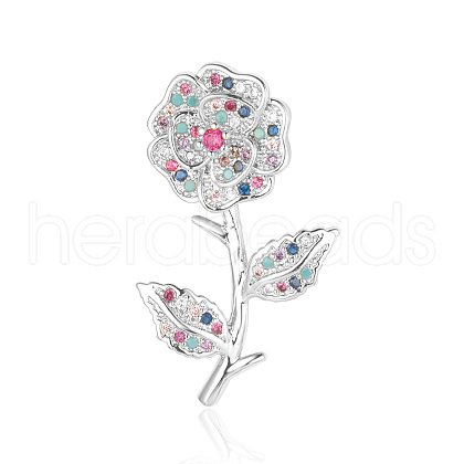 3Pcs Brass Micro Pave Cubic Zirconia Pendants ZIRC-OY001-55P-1