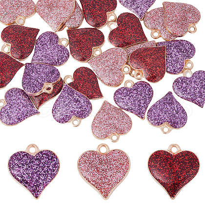 SUNNYCLUE 30Pcs 3 Colors Alloy Enamel Pendants FIND-SC0005-92-1
