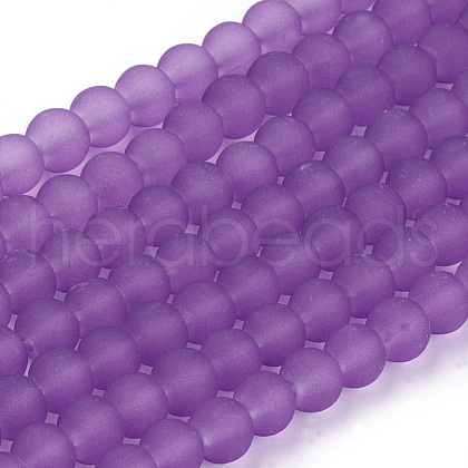 Transparent Glass Bead Strands GLAA-S031-6mm-32-1