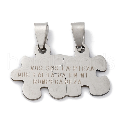 201 Stainless Steel Pendants STAS-Q342-49P-1