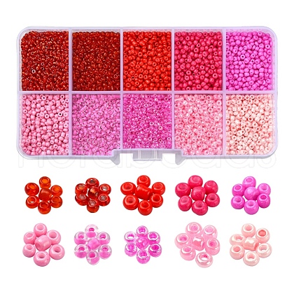 8500Pcs 10 Style Glass Seed Beads SEED-YW0001-80A-1