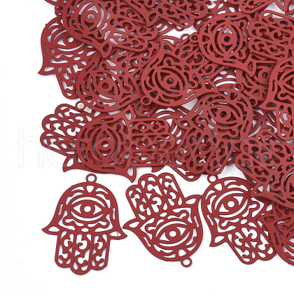 430 Stainless Steel Filigree Pendants STAS-T042-15C-1