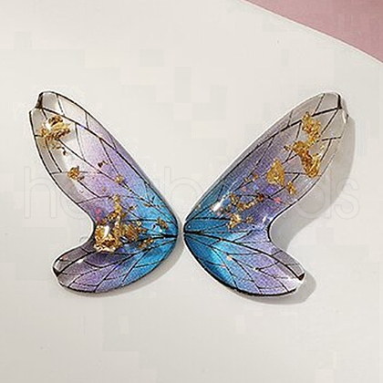 Gradient Color Transparent Resin Pendants RESI-TAC0019-06D-1