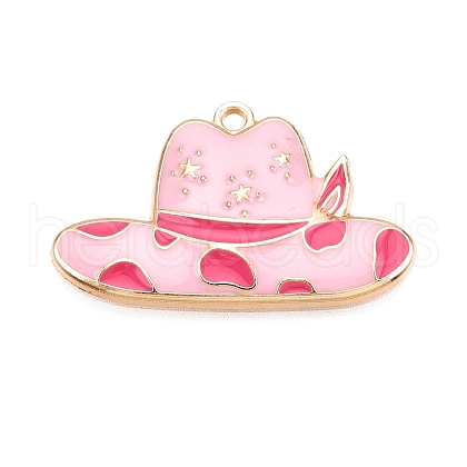 Rack Plating Alloy Enamel Pendants X-ENAM-N056-381KCG-01-1