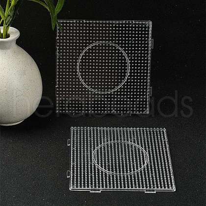Square ABC Plastic Pegboards Used for 5x5mm DIY Fuse Beads DIY-YW0008-16-1