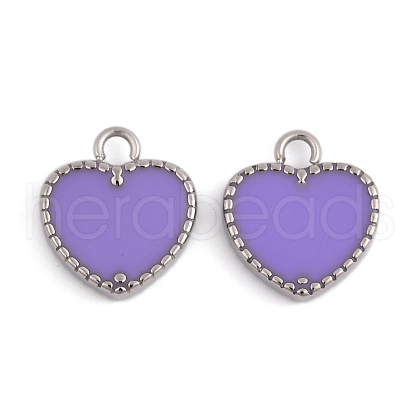 304 Stainless Steel Enamel Charms STAS-L022-485P-02-1