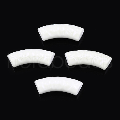 Baking Painted Acrylic Tube Beads OACR-N137-02-1