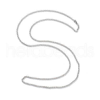 304 Stainless Steel Rolo Chain Necklaces NJEW-I248-11B-P-1