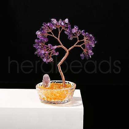 Natural Amethyst Chips Tree Decorations PW-WGC2DAD-05-1