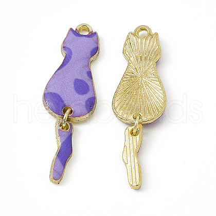Painted Alloy Pendants PALLOY-P288-03G-04-1