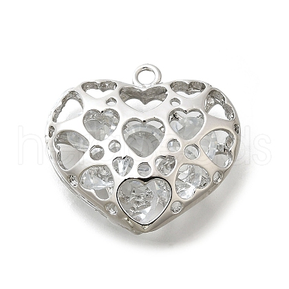 Brass with Cubic Zirconia Pendants KK-E792-30P-02-1