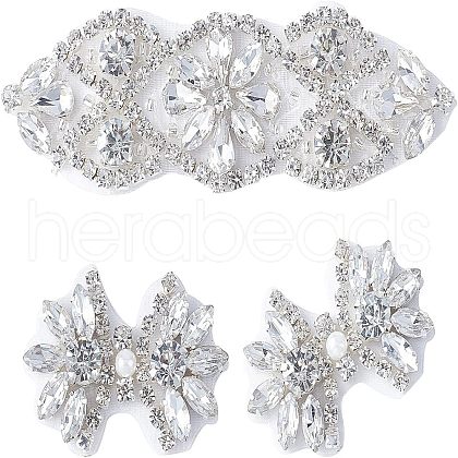 Fingerinspire 3Pcs 2 Style Hotfix Rhinestone DIY-FG0002-55-1