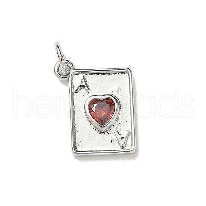 Brass Micro Pave Cubic Zirconia Charms KK-I276-52P-1