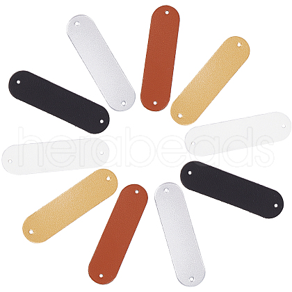 Gorgecraft 100Pcs 5 Colors Imitation Leather Sew on Patches DIY-GF0005-17-1