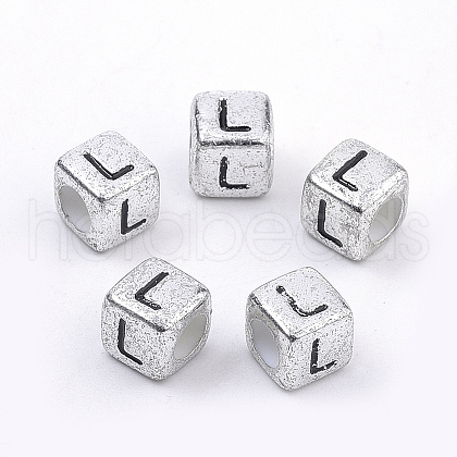 Plated Acrylic Beads X1-PB43C9308-L-1