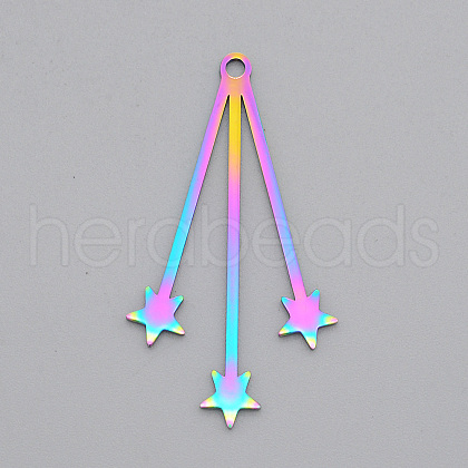 Ion Plating(IP) 201 Stainless Steel Pendants STAS-S105-LA577-1